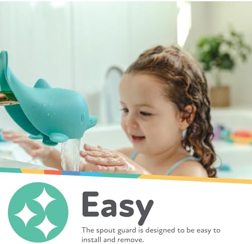 Nuby Bathtub Safety Spout Guard for Babies, Dolphin Shape - Image 4