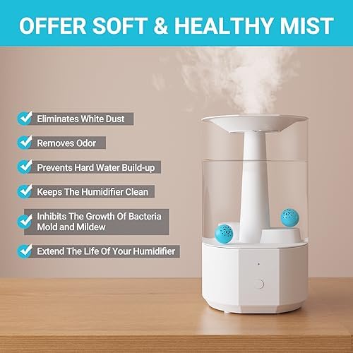 Livatro Humidifier Cleaning Ball – Fight Humidifier Mold and Bacteria with Humidifier Cleaner, Prevents Hard Water Build-Up, Eliminates White Dust, Removes Odor, For All humidifiers, Fish Tank - Image 2