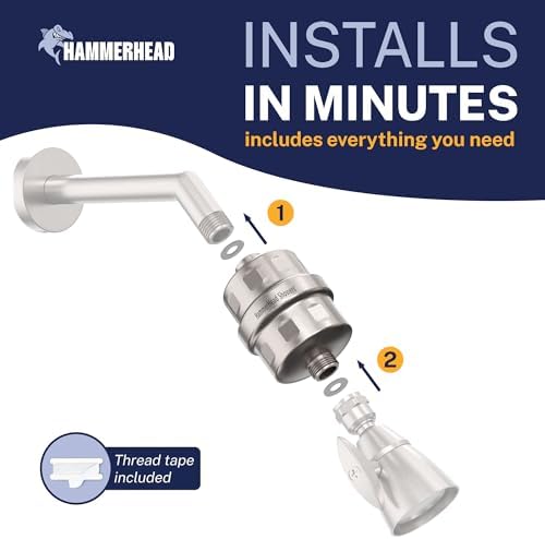 Hammerhead Metal Shower Head Filter, KDF-55 Removes Chlorine & Chemicals - Image 7