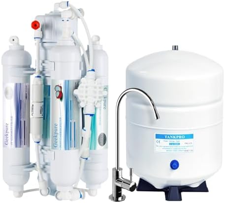 Geekpure 4 Stage Reverse Osmosis RO Drinking Water Filter System-100 GPD by Geekpure
