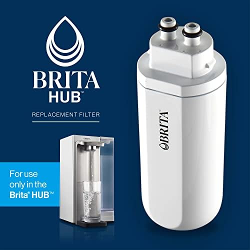 Brita Hub Replacement Water Filter,BPA-Free,Replaces 900 Plastic Water Bottles,Lasts Six Months or 120 Gallons,Includes 1 Filter,Kitchen Essential,White,(Pack of 6) - Image 2