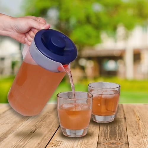 2-Pack Water Pitcher with Lid 1 Gallon Pitcher - Navy - Image 6