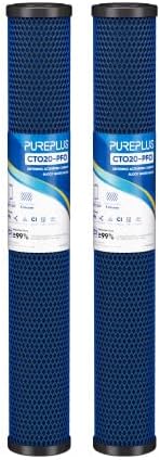 PUREPLUS 20" x 2.5" Whole House CTO PFAS Removal Water Filter,2 PACK by PUREPLUS