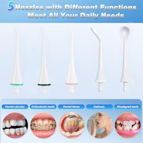 TOVENDOR Electric Water Flosser, Cordless Dental Oral Irrigator for Teeth - Image 5