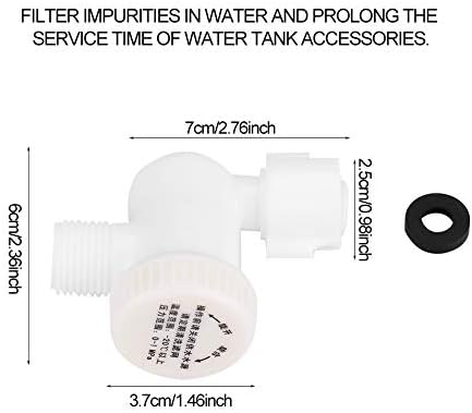 AUNMAS Toilet Fill Valve G1/2 Male Thread with Sealing Pad Stainless Steel Mesh Filter Quick Simple Installation Universal Toilet Inlet Valve Replacement Kit for Bathroom Faucet Accessory - Image 2