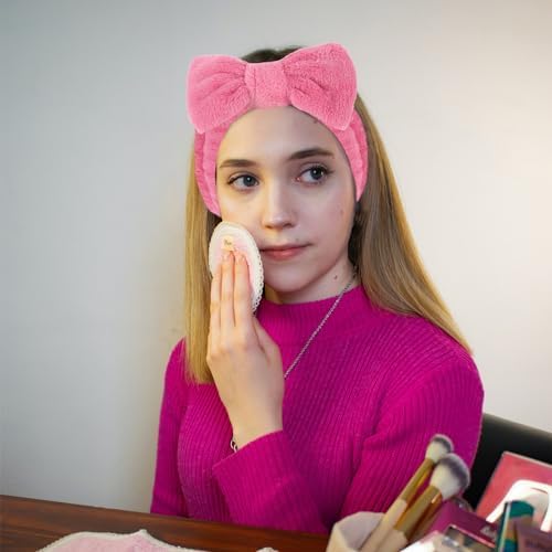 Ondder Spa Headbands Set for Women - 8 Pcs Terry Cloth Fuzzy Headbands for Skincare, Makeup Application, Face Washing and Hair Care - Image 5