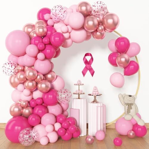 Amandir 153pcs Pink Balloon Garland Arch Kit Different Sizes by Amandir