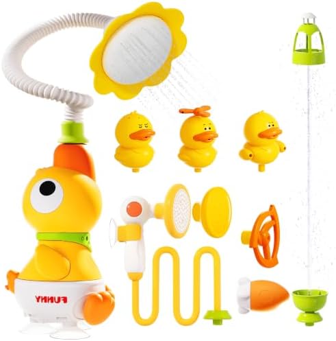 Kids Bath Toys, Kids Bath Shower Head for Bathtub with 4 Adjustable Sprayer, Control the Flow Rinser Kids with 3 Squirting Ducks for Kids in Bathtub Sink by Unknown
