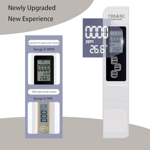 2025 New 4 in 1 TDS Meter - TDS EC & Temperature(°C,°F) - 0-9990 ppm-Meter,Accurate & Reliable Digital Water Testing Kits for Drinking Water,Tap,Well,Swimming Pool,Hydroponics, Aquarium, RO/DI System - Image 2