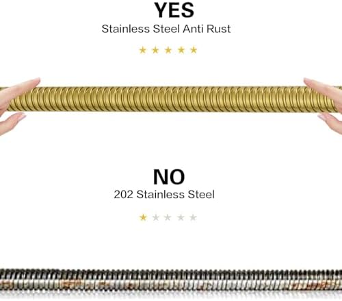 RUMOSE 79 inches Extra Long Shower Hose, Gold - Image 4