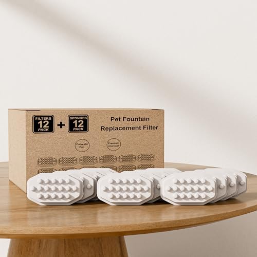 Rellaty Official Cat Fountain Filters (12 Filters +12 Sponges) - Image 7