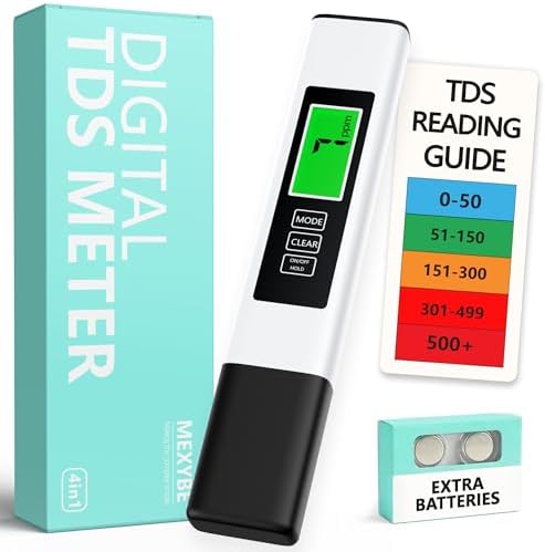 2026 All-New 4 in 1 Tds Meter Digital Water Tester - Accurate and Reliable TDS EC & Temp(°C,°F) Meter - 0-9999ppm - Professional Testing for Drinking Water, RO/DI System, Aquariums etc by MEXYBE