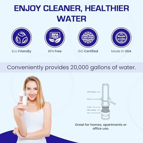 Crystal Quest - Voyager Triple Inline Multistage Ultra Water Filter System with Wall Mount - Filters 20,000 Gallons - Image 4