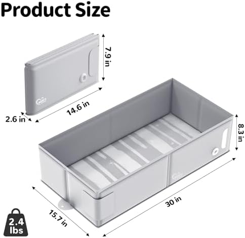 Baby Bathtub for 6M-3Y Toddler, Baby Shower Gifts & Registry Search for Boys Girls, Collapsible & Portable Bathtub for Beach Vacation Travel, Bath Essentials for Toddler, Newborn, Kids - Image 3