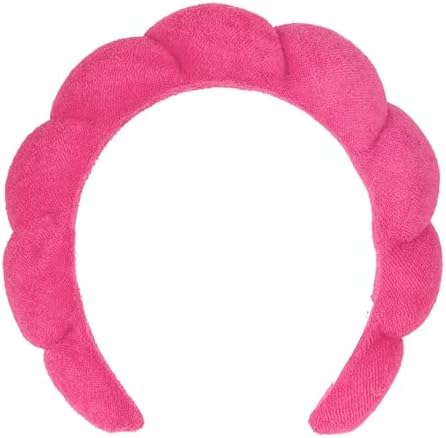 Bella Sleep + Spa Puffy Makeup Headband - Soft Microfiber Spa Headband for Washing Face - Padded Non-Slip Facial Skincare Hairband for Women & Teens, One Size by BellaSleepSpa