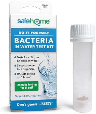 Safe Home DIY Bacteria in Water Test Kit (1 Pack) by SafeHomeWaterQualityTestKits