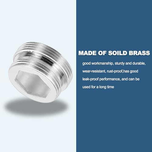 uxcell Faucet Aerator Adapter,M20 Male to M22 Male Brass Faucet Adapter - Image 4