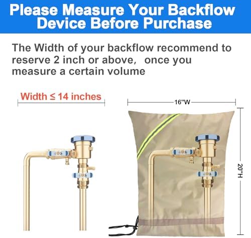 Backflow Preventer Insulation Cover 16x20, Waterproof Beige - Image 4