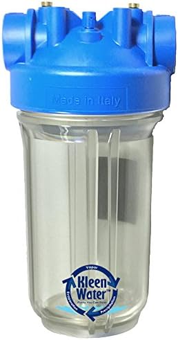 KleenWater Premier Whole House Water Filter System with 3/4 Inch Inlet/Outlet, Dirt Sediment Cartridges 4.5 x 9.75 Inch (3), Transparent Housing (1), Bracket (1) & Wrench (1) - Image 2