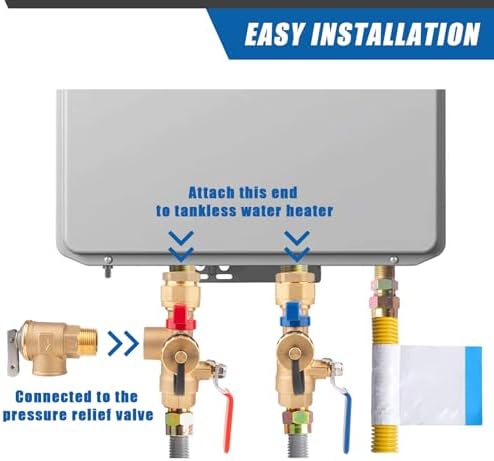 3/4" IPS Tankless Water Heater Valve Kit, Pressure Relief Valve - Image 6