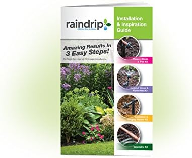 Raindrip SDGCBHP Automatic Drip Irrigation Watering Kit with Timer for Ground Cover & Flower Beds, Waters up to 200 Sq. ft, Timer with Customizable Settings & 13 GPH Half-Circle Adjustable Sprayers, Black;Galvanized Steel;Brown - Image 3