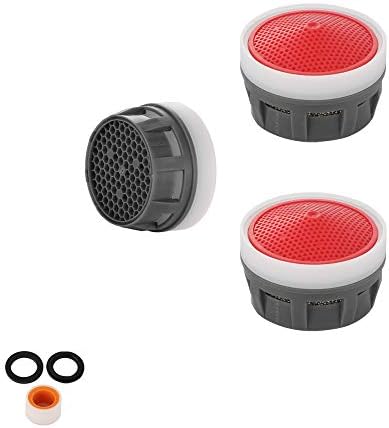 JQK Faucet Aerator, 2.2 GPM Flow Retrictor Insert Faucet Aerators Replacement Parts Bathroom 3 Pack, JR Junior Size, FAJ22-P3 by Homeimprovement