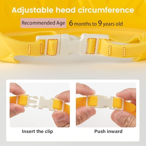 Baby Shower Cap Shield, Baby bath set shower cap, Visor Hat for Eye and Ear Protection for 0-9 Years Old Children,Cute Crown Shape Makes the Baby Bath More Fun (Yellow) - Image 4