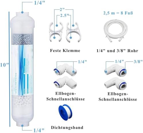 6-Stage RO Complete Replacement Filter Set, Quick Connect, with Alkaline Mineral Filter, for 6-Stage Under-Sink Water Filtration Systems - Image 3