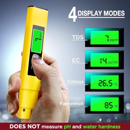 2025 All-New 4 in 1 Tds Meter Digital Water Tester - Accurate and Reliable TDS EC & Temp(°C,°F) Meter - 0-9999ppm - Professional Testing for Drinking Water, RO/DI System, Aquariums etc - Image 2