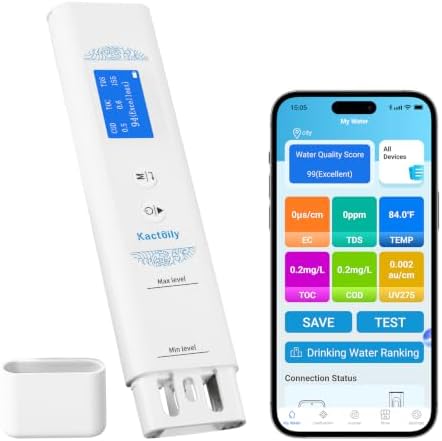 Kactoily Drinking Water Tester with App, 6-in-1 Water Quality Tester by kactoily