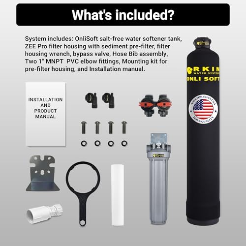 RKIN OnliSoft Salt-Free Whole House Water Softener Alternative, Water Conditioner System for 7+ Bathrooms (OS13), Prevents Scale Buildup, No Electricity or Drain Needed, DIY Install, 28-41 GPM - Image 4