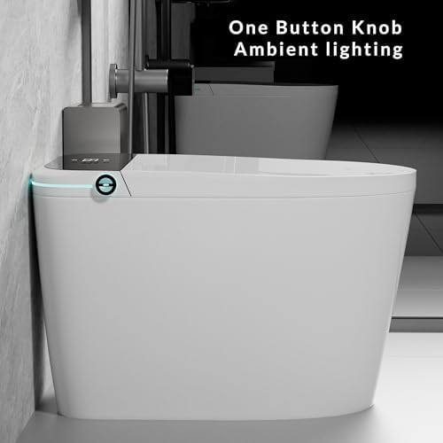 WinZo Tankless Smart Toilet With Heated Bidet Seat,Hands-Free Function, Powerful Flush 1.28 GPF, Auto Open/Close/Flush,LED Screen,White - Image 2