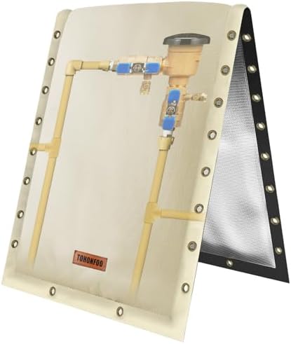 TOHONFOO 3-Way Open Backflow Preventer Pipe Cover Outside, 24"Wx36"H, Beige by TOHONFOO