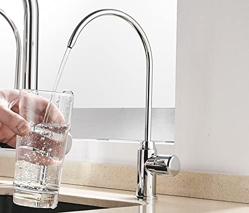 Kitchen Direct Drinking Water Filter Tap Chrome/Black 1/4" Water Purifier Faucet Reverse Osmosis RO Drinking Water Filter Faucet by Unknown