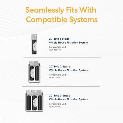 Brio RFCTY4520KDF Whole House Water Filter System (Universal Replacement Filter) | Remove Heavy Metals from water | Phosphate Anti-Scale |100,000 Gallons or 1 Year | 4.5" x 20" - Image 5