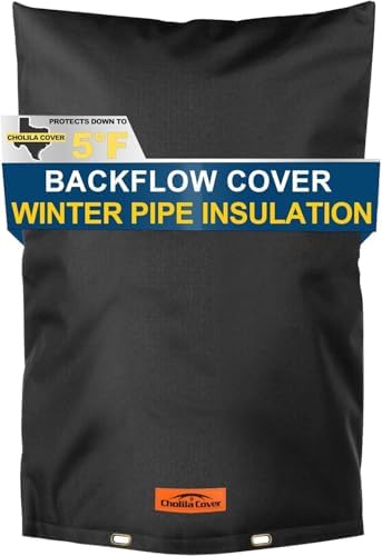 Insulated Backflow Preventer Pipe Pouch, 14W x 26H in, Black by CholilaCover