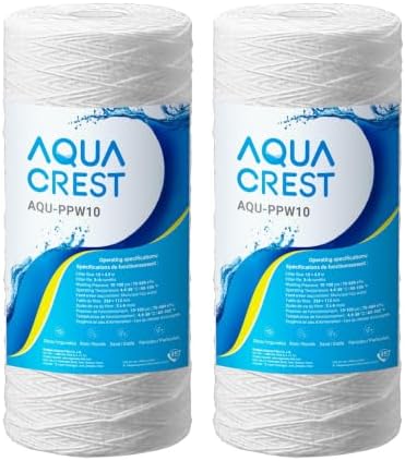 AQUA CREST 10 × 4.5 Whole House String Wound Sediment Filter for Well Water by AQUACREST