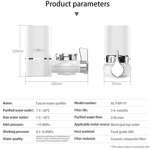JSEIAJB Tap Water Filter Purifier Kitchen Faucet Water Purification System - Retain Alkaline Minerals - Remove Odor Chlorine - Image 2