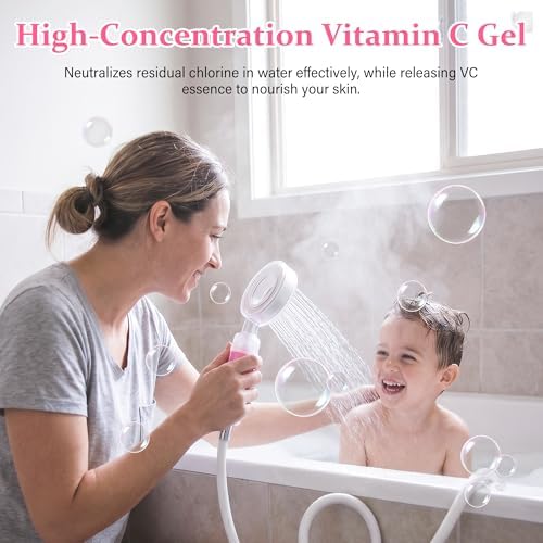 Aromatherapy Shower Head with Handheld – Filtered High Pressure Spa Shower for Softer Skin & Hair, Hard Water Filter with Woody Cedar Scent(rose) - Image 6
