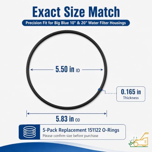 （5/Pack） 151122 O-Ring for Pentek Pentair Water Big Blue Housings - Image 4