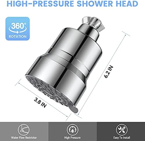 Filtered Shower Head, 3 Modes High Pressure Shower Head with 15 Stage Hard Water Filter Cartridge for Remove Chlorine and Harmful Substances - Image 6