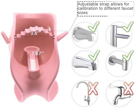 Bath Spout Cover for Bathtub,Baby Shower Protector Cover A Fun Way to Protects Baby from Bumping Head During Bathing Time Cute Soft Whale Design Making for Enjoyable Safe Baths (Pink) - Image 4