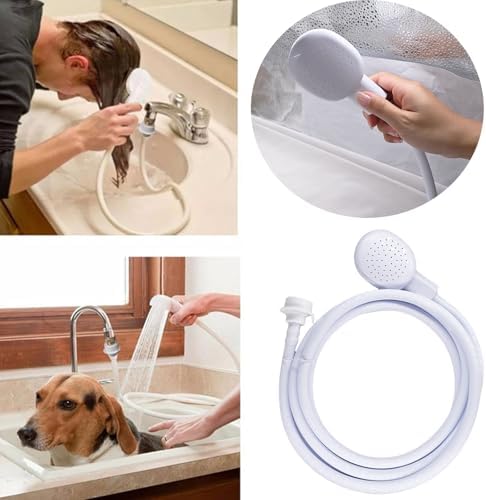 3m/9.84ft Portable Sink Spray Rubber Hose Portable Sink Hose Sprayer Shampoo Sprayer Handheld Shower for Pets,Bathing Baby,Washing Hair,Rinsing Vegetables - Image 4