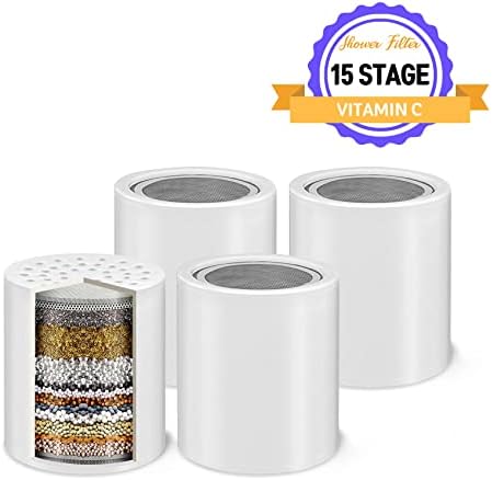 Shower Filter Replacement Cartridges for Hard Water 15-Stage (4-pack) - Image 2