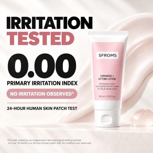 Ceramide, Ectoin & Hyaluronic Acid Lotion for Dry & Sensitive Skin, Barrier Repair Moisturizer, Fragrance-Free, Dermatologically Tested, Korean Skincare, 100 ml - Image 3