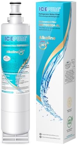 ICEPURE Alkaline 4396508 Refrigerator Water Filter Replacement for EDR5RXD1, EveryDrop Filter 5, Whirlpool 4396510, 4392857, 4396547, 9085, NL300, LC400V, PNL240V, WF-NLC240V WF285, Enhances PH, 1Pack by ICEPURE