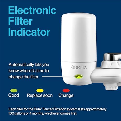 Brita Faucet Mount Water Filter System, White, No-Wait Filtration, Easy Install, Multi-Use Tap Water Filter for Kitchens, Bathrooms & Small Spaces - Image 4