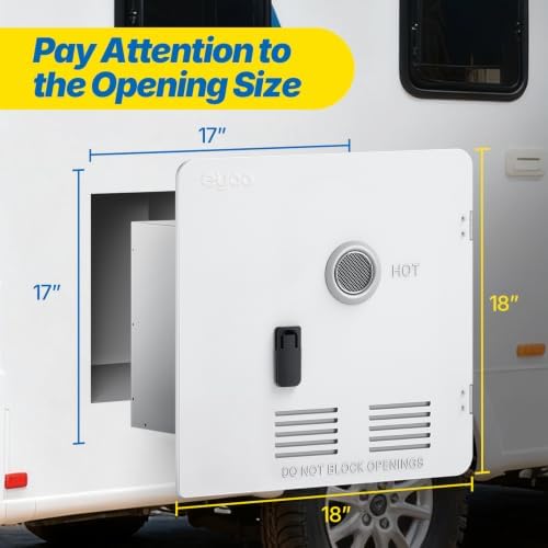 Eyoo 18 x 18 Inches RV Water Heater White Door. ONLY Door kit for Eyoo RV water heaters - Image 2
