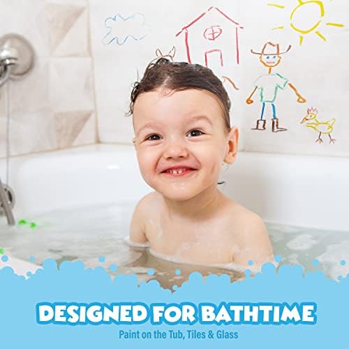 Tub Works® Bath Paint Sticks™ Bath Toy, 12 Count | Nontoxic, Washable Bathtub Paint for Kids & Toddlers | Twistable Sticks Draw Smoothly on Tub Walls | Smooth, Vibrant Alternative to Bath Crayons - Image 2