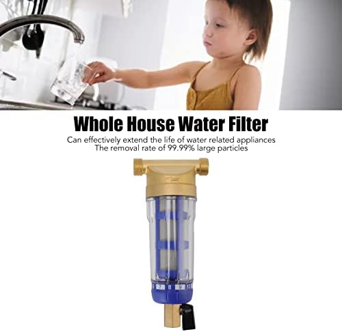 Cyclonic Sedimentation Water Filter G1/2in Backwashing Pure Copper Whole House Water Filter for Washer - Image 7